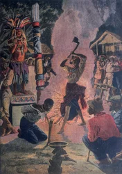 Sacrificio humano, Lafayette, Luisiana, EE.UU., 1912