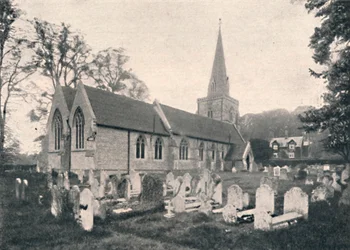 Iglesia y Rectoría de Hursley, 1904
