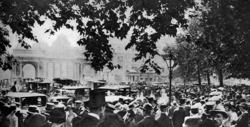 Hyde Park en un buen domingo de Ascot, Londres, 1926-1927