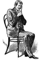 Sujeto de hipnosis sufriendo de dolor de muelas imaginario, 1891