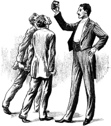 Sujetos hipnotizados atraídos por una caja de fósforos, 1891