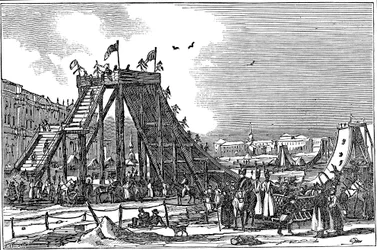 Montaña de Hielo, pista de trineo artificial, Rusia, 1833