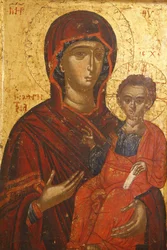 Icono: Santa María Hodigitria (siglo XVI), Berat, Albania