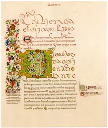 Letra D Iluminada, siglo XV