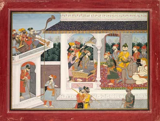 Ilustración del Décimo y Undécimo Libro del Purana, c. 1830