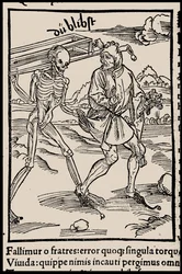 Ilustración para el libro La nave de los locos de Sebastian Brant, 1497