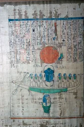 Imagen del mito creativo egipcio del Papiro de Anhai
