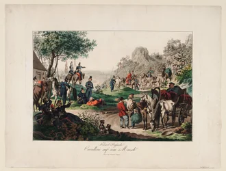 Caballería imperial rusa en marcha, 1813