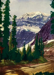En el mayor parque nacional de Canadá - Parque Nacional de Jasper, hacia 1948.