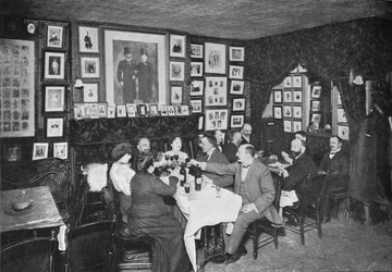 En el Club de Artistas, Londres, c. 1901