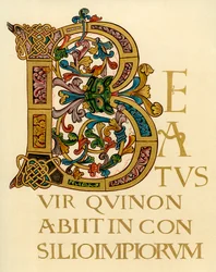 Letra inicial B, 980-1000 d.C.