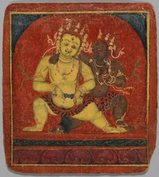 Tarjeta de Iniciación Tsakalis: Mahakala, principios del siglo XV