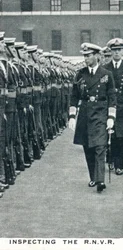 Inspeccionando el RNVR, 1936-1937