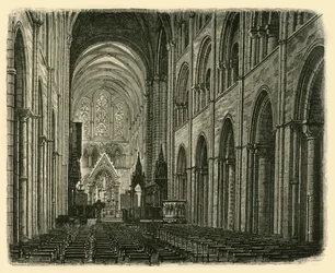 Interior de la Catedral de Chichester, Mirando al Este, 1898