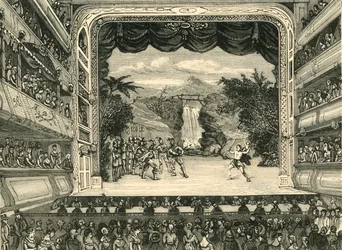 Interior del Teatro Covent Garden en 1804