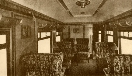 Interior del Coche Pullman, Marjorie, Southern Railway, 1930