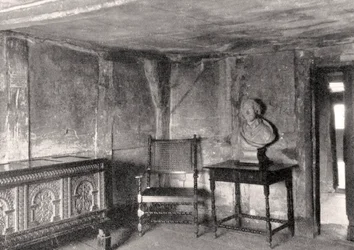 Interior de la casa de Shakespeare, Stratford-upon-Avon, Warwickshire, Inglaterra, 1924-1926