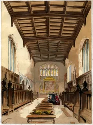 Interior de la Capilla del Colegio St Johns, Cambridge, Cambridgeshire