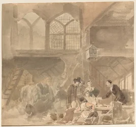 Interior de una posada, 1800s