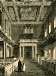 Interior de la Capilla Real Banqueting House, Whitehall, 1881
