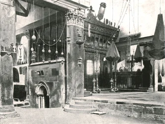 Interior de la Iglesia de la Natividad, Belén, Palestina, 1895