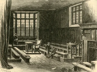 Interior del antiguo salón de clases, 1898