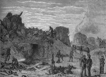 Interior del Redan después de su captura, c1880