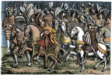 Entrevista entre Francisco I y Enrique VIII, en el Campo del Paño de Oro, 1520, 1870