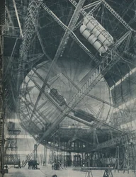 Intricaciones del marco y cilindro: R101 en construcción, c1935