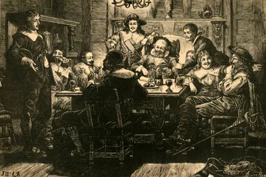 Introducción de Randolph a Ben Jonson en la Taberna del Diablo, 1897