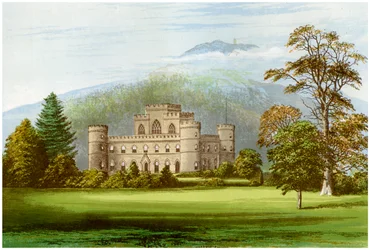 Castillo de Inveraray, Argyllshire, Escocia, hogar del Duque de Argyll, c. 1880