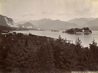 Isola dei Pescatori Isla de los Pescadores, Lago Maggiore, Italia, 1890