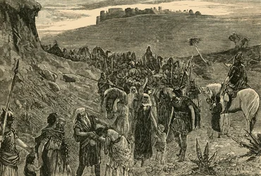 Israelitas yendo al cautiverio, 1890