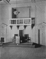 Detalle renacentista italiano en la sala de logia del Templo Masónico, Birmingham, Alabama, 1924