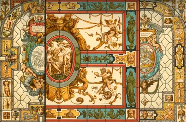 Vidriera renacentista italiana, 1898