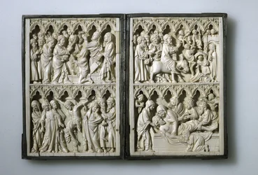 Díptico de marfil con escenas de la Vida de Cristo Propiedad de la Reina Jadwiga de Polonia, siglo XIV