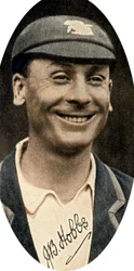 Jack Hobbs, jugador de críquet de Surrey e Inglaterra, 1935