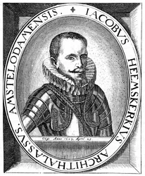 Jacob van Heemskerk, oficial naval y explorador holandés, c1595