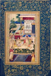 Jahangir y el Príncipe Khurram con Nur Jahan, c1624-1625