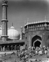 Jama Masjid, Delhi, India, finales del siglo XIX o principios del siglo XX