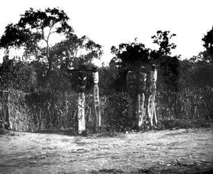 Jangseung, tótems de madera, Corea, 1900