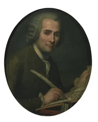 Jean-Jacques Rousseau 1712-1778 escribiendo una partitura
