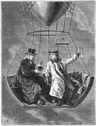 Jean Baptiste Biot y Joseph Louis Gay-Lussac, científicos franceses, 1804-1870