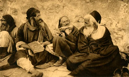 Jerusalén - Judíos en el Muro de las Lamentaciones, c1918-c1939