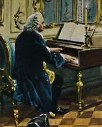 Johann Sebastian Bach - Ausichnitt aus dem Gemälde von Carl Röhling