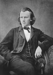 Johannes Brahms 1833-1897, compositor y pianista alemán, c1866