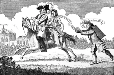 Juan de Gante montado, o, Marte en su viaje..., 1747