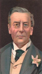 Joseph Chamberlain 1836-1914, político liberal británico, 1906