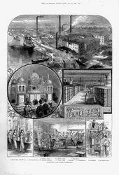 Fábrica de jabón Joseph Crosfield & Sons en Bank Quarry, Warrington, Cheshire, 1886