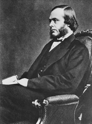 Joseph Lister, cirujano inglés y pionero de la cirugía antiséptica, c1867